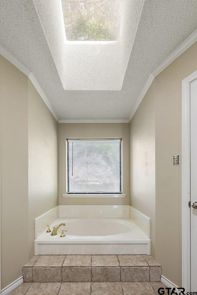 19173 Greenleaf Dr, Flint, TX 75762 - full bathroom featuring a textured ceiling, a bath, and ornamental molding