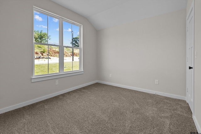 16509 Crossing Cir, Lindale, TX 75771 - empty room with carpet flooring and vaulted ceiling