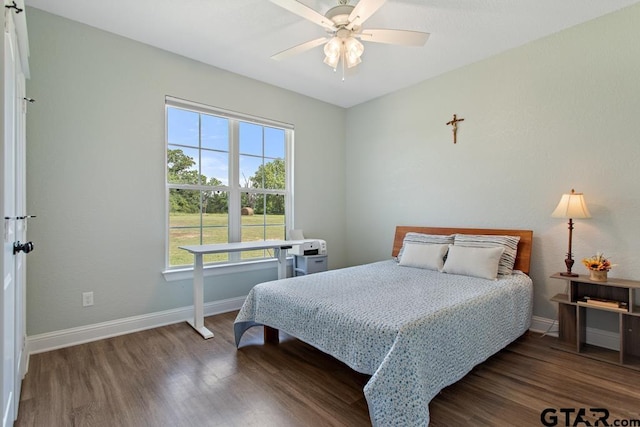 15988 C R 1151, Tyler, TX 75704 - bedroom featuring wood finished floors and a ceiling fan