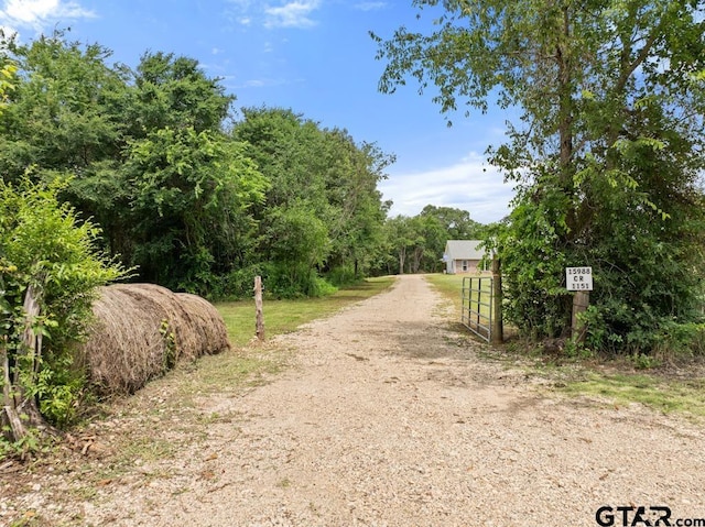 15988 C R 1151, Tyler, TX 75704 - view of dirt / gravel driveway featuring a gated entry and a gate