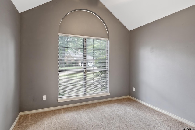 3110 Oleander Dr, Tyler, TX 75707 - carpeted spare room with lofted ceiling and baseboards