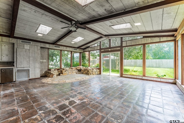 138 Drexel Dr, Sulphur Springs, TX 75482 - unfurnished sunroom featuring a skylight