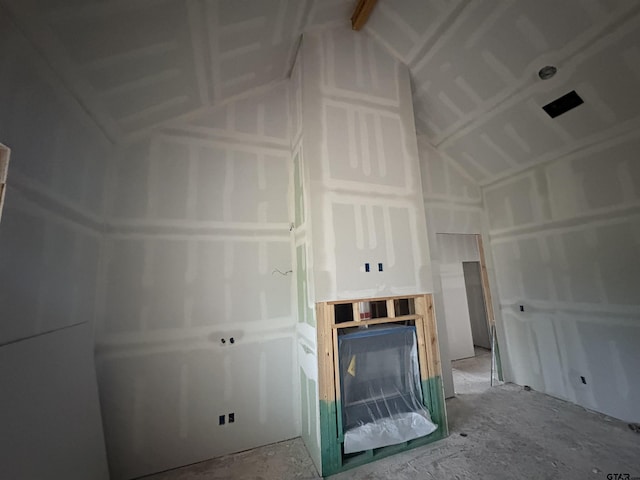 8532 Freestone Dr, Bullard, TX 75757 - unfurnished living room featuring lofted ceiling