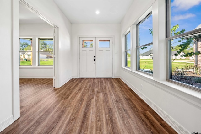 entryway featuring hardwood / wood-style floors