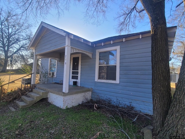 exterior space with covered porch