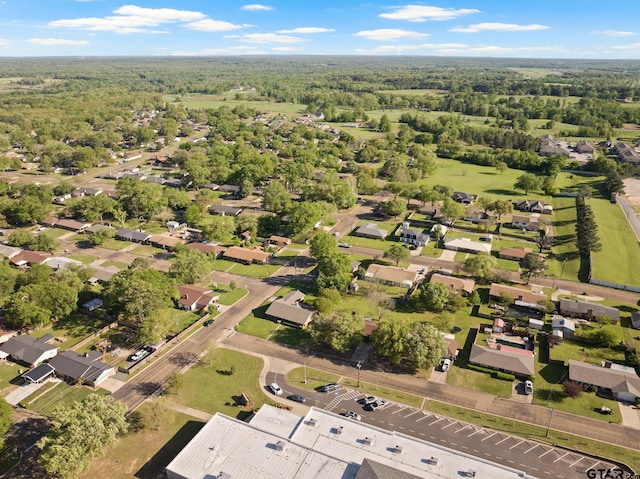 314 Cedar St, Mount Pleasant, TX 75455 - birds eye view of property with a residential view and a forest view