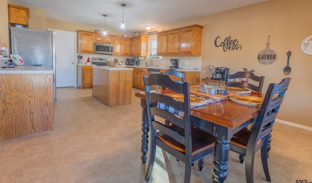 dining room with sink