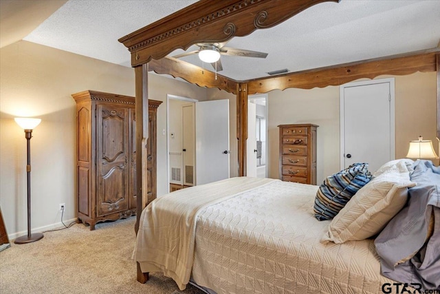 2733 Rockbridge Rd, Tyler, TX 75701 - bedroom with light colored carpet and a textured ceiling
