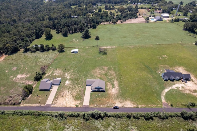 drone / aerial view featuring a rural view