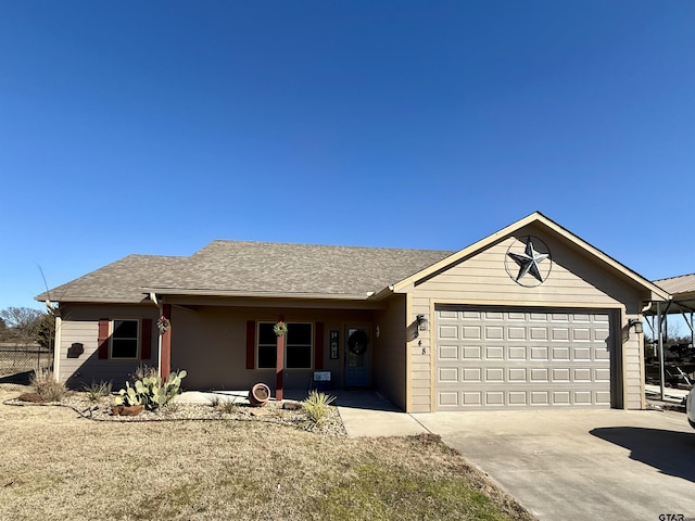 ranch-style house with a garage