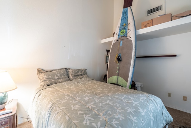 view of carpeted bedroom