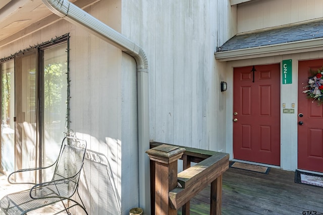 view of doorway to property