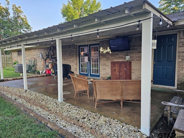 view of patio / terrace featuring central air condition unit