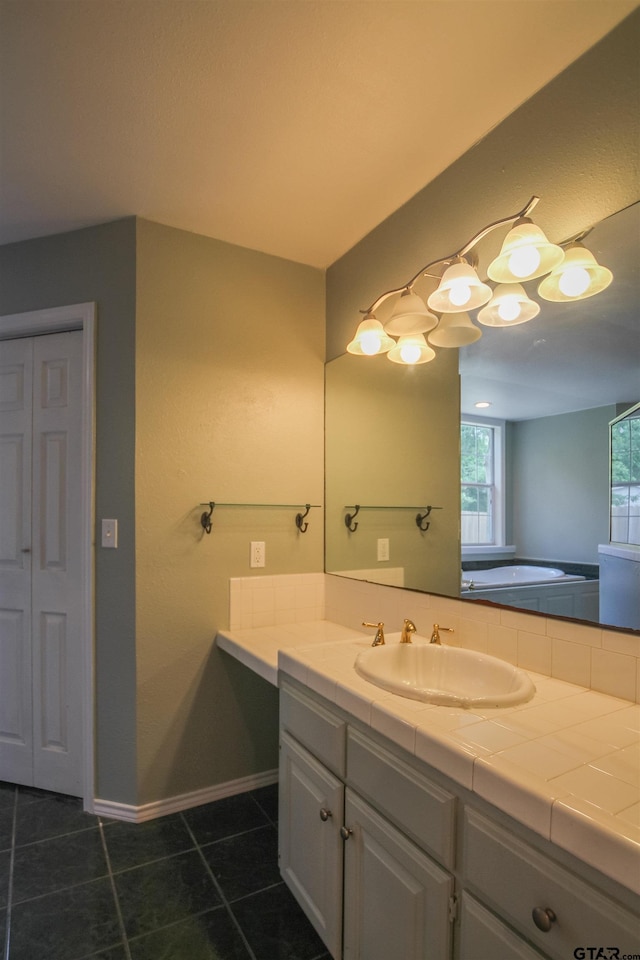 21298 Dogwood Dr, Flint, TX 75762 - bathroom featuring tile patterned flooring, vanity, and baseboards