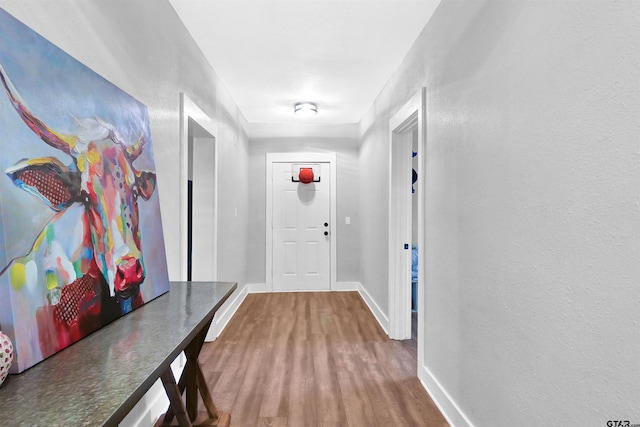 hall featuring hardwood / wood-style floors