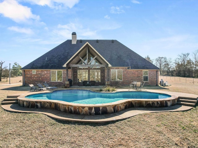 11087 Wolverine Rd, Pittsburg, TX 75686 - outdoor pool featuring a patio area