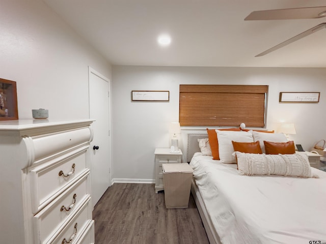 8116 Jewell Ln, Tyler, TX 75703 - bedroom featuring dark wood-style floors, recessed lighting, and baseboards