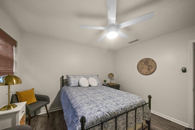 8116 Jewell Ln, Tyler, TX 75703 - bedroom featuring baseboards, wood finished floors, and ceiling fan