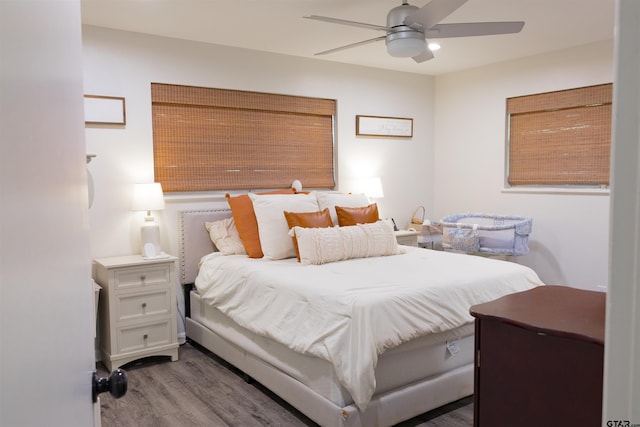 8116 Jewell Ln, Tyler, TX 75703 - bedroom featuring wood finished floors and ceiling fan