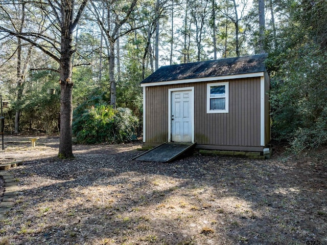 view of outdoor structure