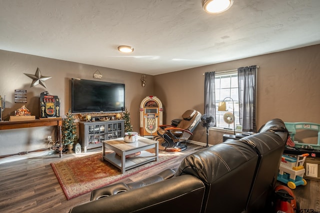 living room featuring hardwood / wood-style floors