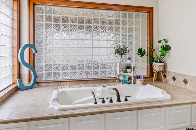 bathroom with a bathing tub