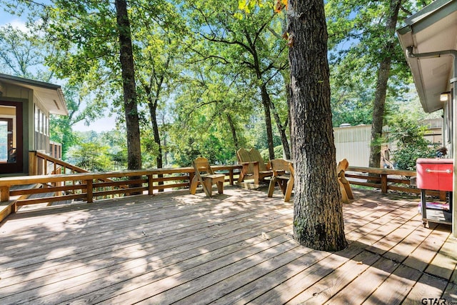 view of wooden terrace