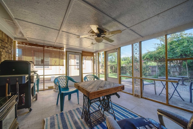 8312 Oxford Dr, Tyler, TX 75703 - sunroom / solarium featuring a ceiling fan