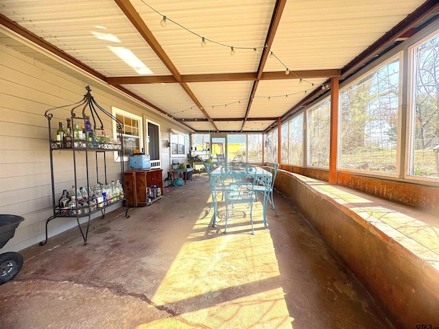 view of sunroom