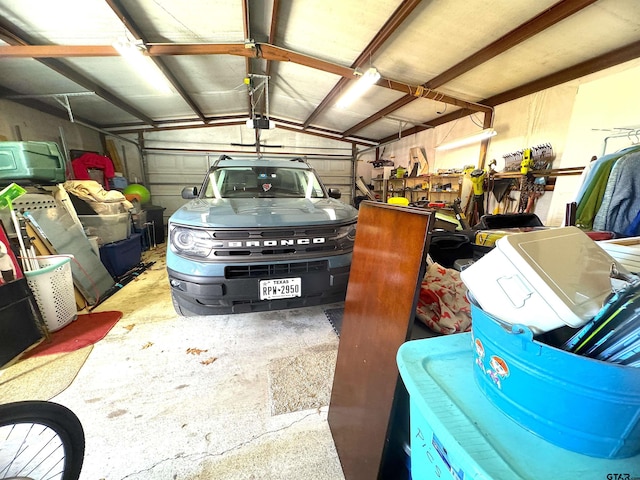 garage featuring a garage door opener