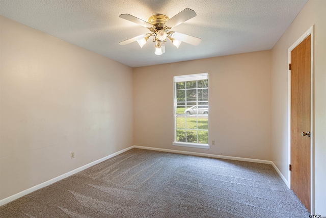 405 Brookview Ln, Palestine, TX 75803 - empty room featuring carpet flooring, ceiling fan, and a textured ceiling