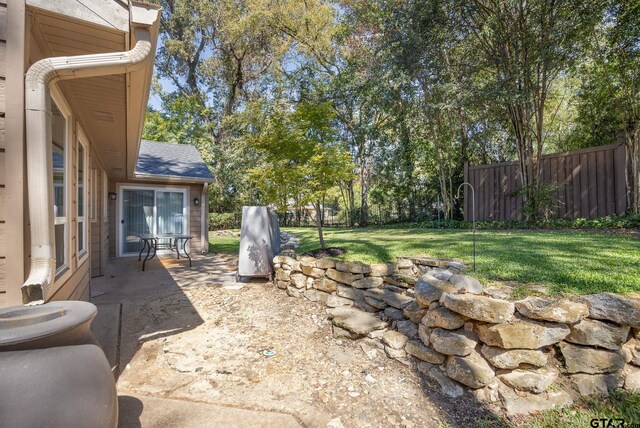 view of yard featuring a patio area