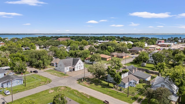 408 Morton Ave, Palacios, TX 77465 - aerial perspective of suburban area featuring a large body of water