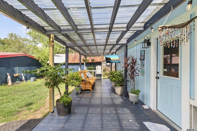 408 Morton Ave, Palacios, TX 77465 - view of patio / terrace with a pergola