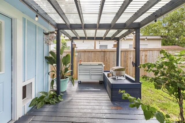 408 Morton Ave, Palacios, TX 77465 - deck with a pergola