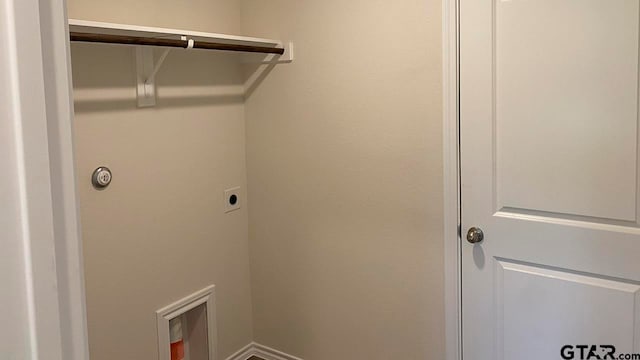 laundry room featuring hookup for an electric dryer