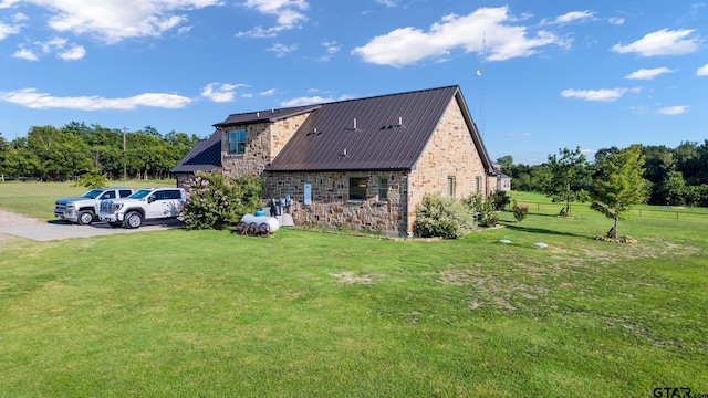4180 N Smith Rd, Rockwall, TX 75087 - view of side of property with stone siding