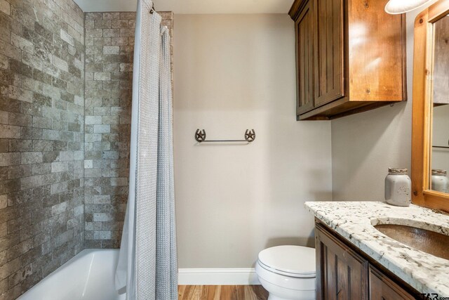 4180 N Smith Rd, Rockwall, TX 75087 - full bathroom with vanity and shower / bathtub combination with curtain