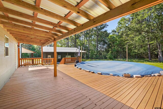 view of wooden deck