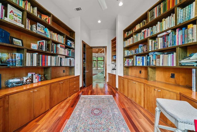 hall featuring light hardwood / wood-style floors