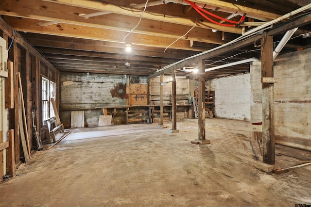 view of basement