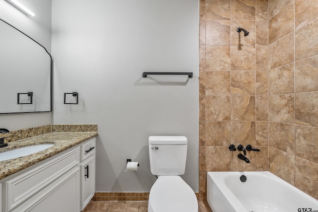 10873 Nix Ln, Whitehouse, TX 75791 - bathroom with vanity, tile patterned floors, and tub / shower combination