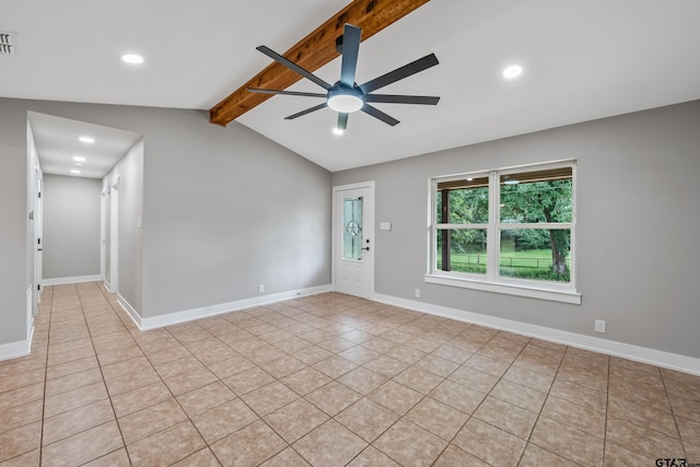 10873 Nix Ln, Whitehouse, TX 75791 - unfurnished room with a ceiling fan, recessed lighting, and light tile patterned flooring