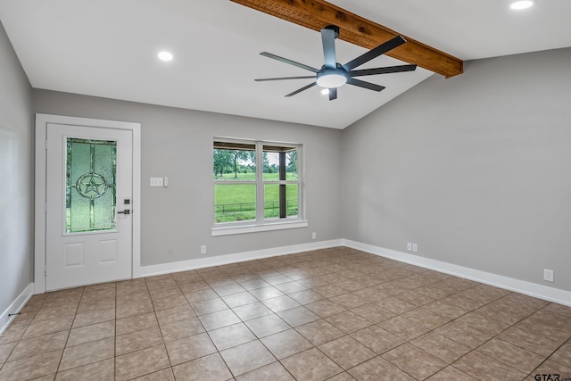 10873 Nix Ln, Whitehouse, TX 75791 - foyer entrance featuring ceiling fan, recessed lighting, and light tile patterned floors