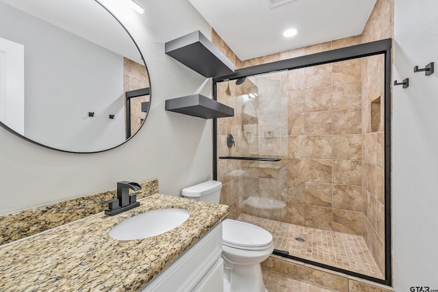 10873 Nix Ln, Whitehouse, TX 75791 - bathroom featuring a stall shower and vanity