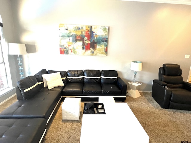 9112 Deerfield Dr, Tyler, TX 75703 - living area with carpet floors and baseboards