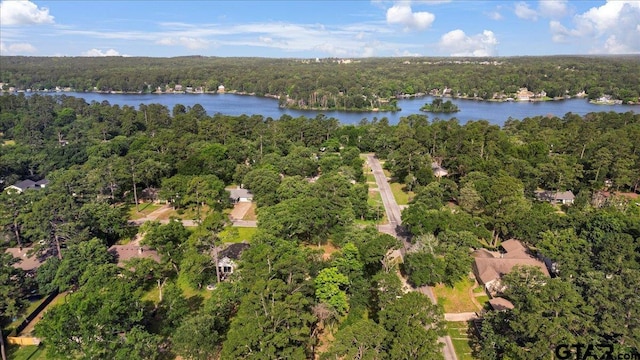 415 Lonestar Ln, Hideaway, TX 75771 - aerial view of property and surrounding area with a forest and a large body of water