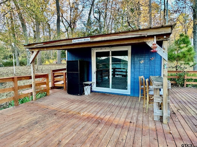 view of wooden terrace