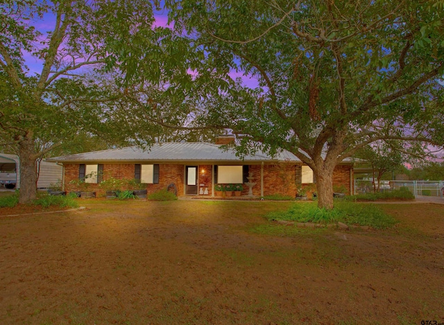 view of ranch-style home