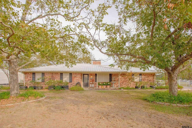 view of single story home